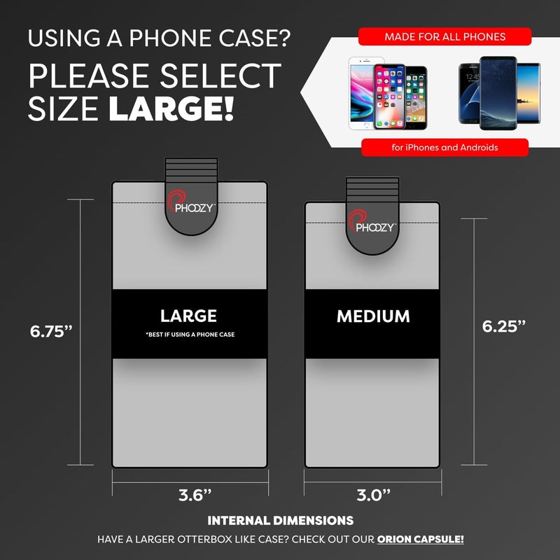 PHOOZY XP3 Ultra-Durable Thermal Phone Case for Extreme Cold | Insulated Phone Case Extends Battery Life 4X | Snowboard & Ski Gear | As Seen on Shark Tank | Medium - Black - Image 4